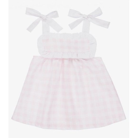 BABIDU Dresses Babidu Baby Girls Pink Gingham Dress Set 36m 3